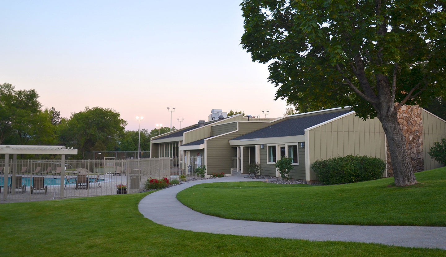 Community clubhouse and pool area