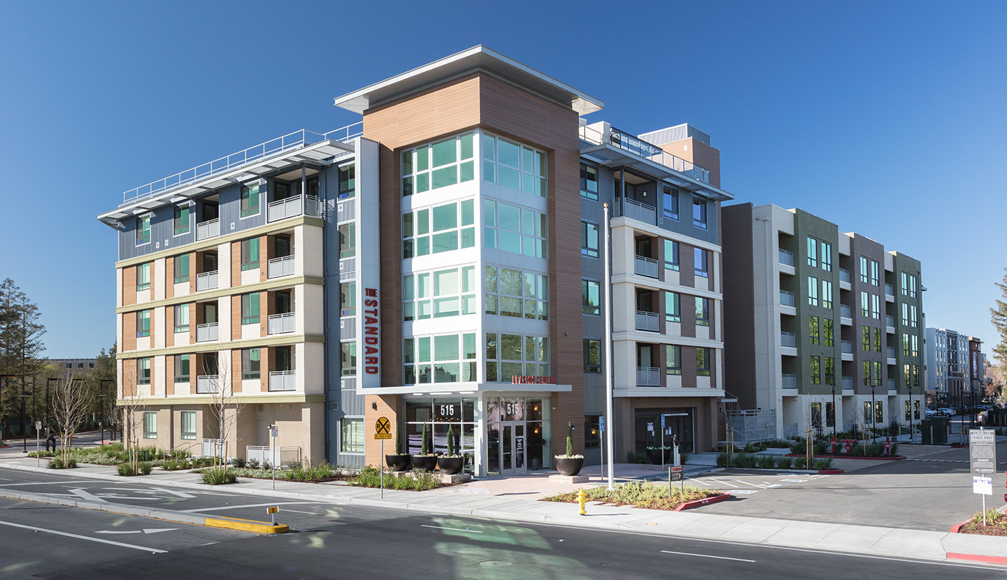 Exterior of an apartment community