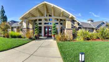 Entrance to the apartment community