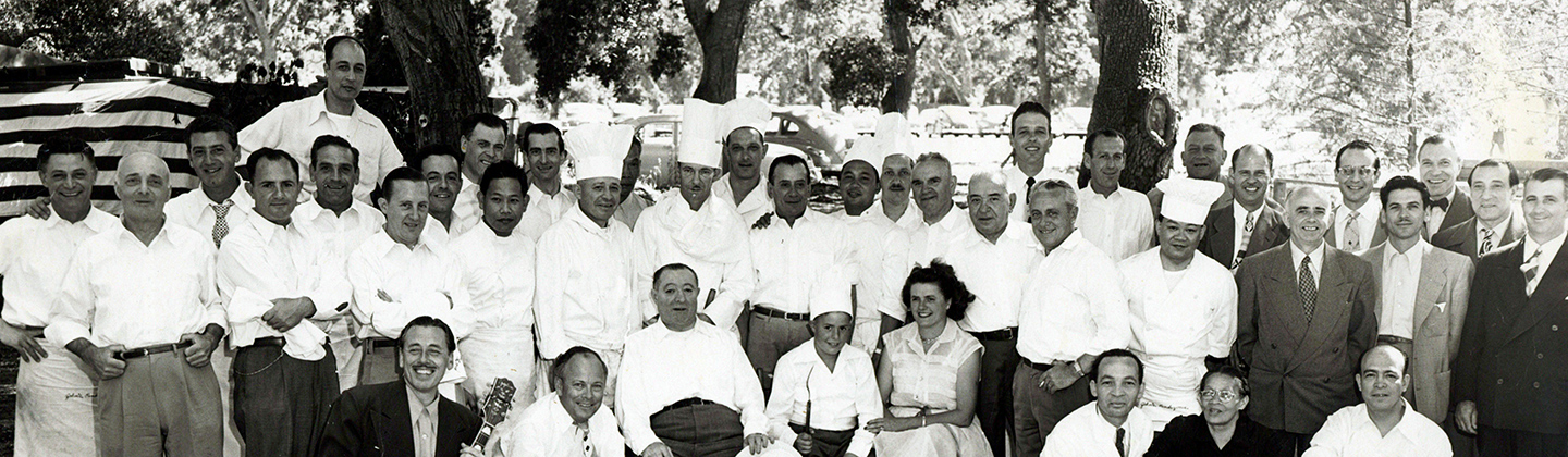 Restaurant staff at Johns Rendezvous annual picnic in Atherton